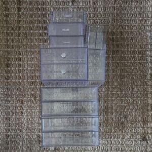 Multiple Acrylic Transparent Multi-Drawer Makeup Organizers 5 Total